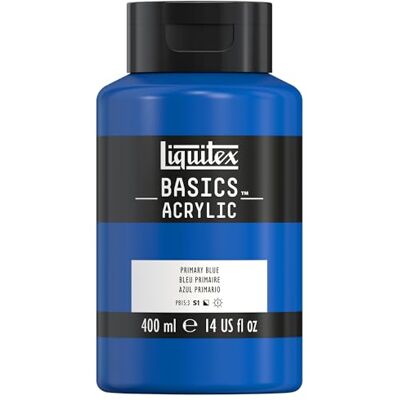 Liquitex Basics Acrylic Paint, Primary Blue, 400 ml Bottle Liquitex Basics Acrylic Paint, Primary Blue, 400 ml Bottle