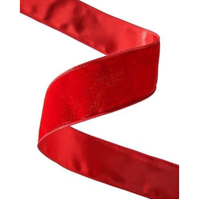 WeRChristmas Double-Sided Wired Velvet Ribbon, Red, 9 m WeRChristmas Double-Sided Wired Velvet Ribbon, Red, 9 m