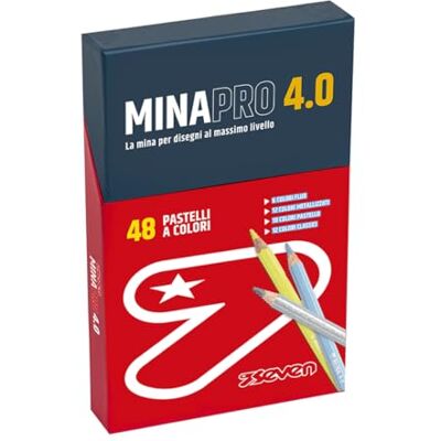 Seven Minapro 4.0 School Crayons, Box of 48, Contents: 6 Neon Colours, 12 Metallic Colours, 18 Pastel Colours, 12 Classic Colours Seven Minapro 4.0 School Crayons, Box of 48, Contents: 6 Neon Colours, 12 Metallic Colours, 18 Pastel Colours, 12 Classic Colours