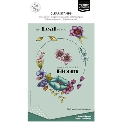 Creative Labs Clear Stamps 14 Pcs Flowers Round Edge Scrapbooking, Stamping and Card Making Supplies for Crafting, A6 Creative Labs Clear Stamps 14 Pcs Flowers Round Edge Scrapbooking, Stamping and Card Making Supplies for Crafting, A6