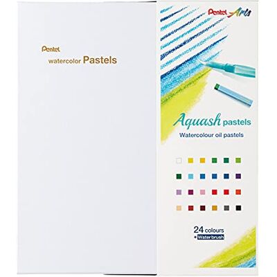 Pentel Watercolour Pastels & mini Water Brush set – Set of 24 Mixed Pentel Watercolour Pastels & mini Water Brush set – Set of 24 Mixed