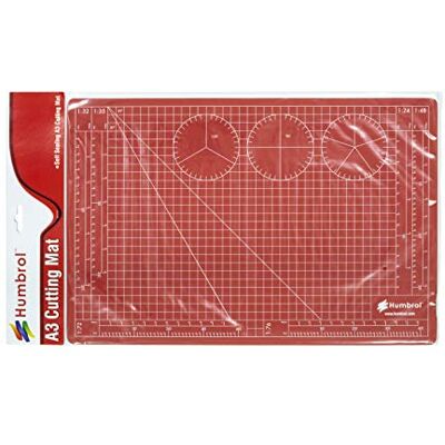 Humbrol AG9157A A3 Cutting Mat Large Self Healing Hobby Mat for Crafting, Modelling, Drawing, Sewing and Art Double-Sided Craft Board with Grid Pattern, Scale and Angle Markings Humbrol AG9157A A3 Cutting Mat Large Self Healing Hobby Mat for Crafting, Modelling, Drawing, Sewing and Art Double-Sided Craft Board with Grid Pattern, Scale and Angle Markings
