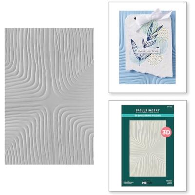 Spellbinders Lined Corners 3D Embossing Folder from The Modern Botanicals Collection by Dina Wakley, White Spellbinders Lined Corners 3D Embossing Folder from The Modern Botanicals Collection by Dina Wakley, White