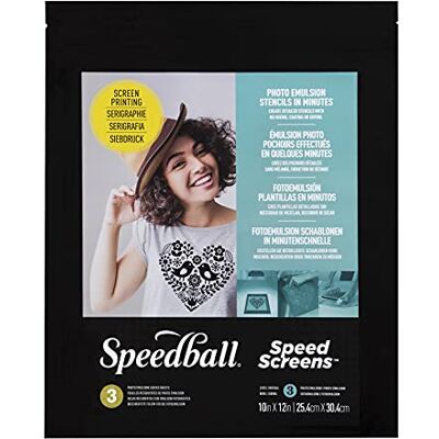 Speedball Speed Screens Print Kit 3 Pack, Starter Screen Printing Kit, DIY Stencil Making, Tool For Home, Classroom, Beginner Speedball Speed Screens Print Kit 3 Pack, Starter Screen Printing Kit, DIY Stencil Making, Tool For Home, Classroom, Beginner