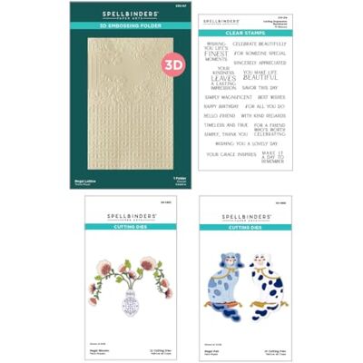Spellbinders Regal Reflections Dies, 3D Folder and Stamp Bundle Spellbinders Regal Reflections Dies, 3D Folder and Stamp Bundle