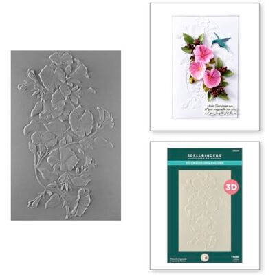 Spellbinders Petunia Cascade 3D Embossing Folder from The Summer Solstice Garden Collection by Susan Tierney-Cockburn, White Spellbinders Petunia Cascade 3D Embossing Folder from The Summer Solstice Garden Collection by Susan Tierney-Cockburn, White