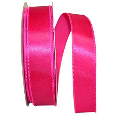 Reliant Ribbon Corp Reliant Ribbon 92575W-222-09K Satin Value Wired Edge Band, Fuchsia, 1-1/2 Inch x 50 Yards Reliant Ribbon Corp Reliant Ribbon 92575W-222-09K Satin Value Wired Edge Band, Fuchsia, 1-1/2 Inch x 50 Yards