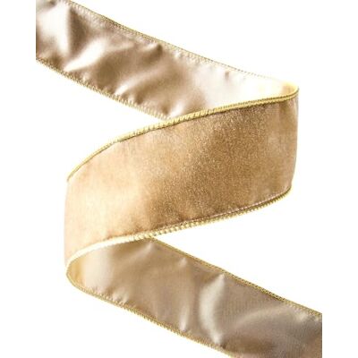 WeRChristmas Double-Sided Wired Velvet Ribbon, Gold, 9 m WeRChristmas Double-Sided Wired Velvet Ribbon, Gold, 9 m