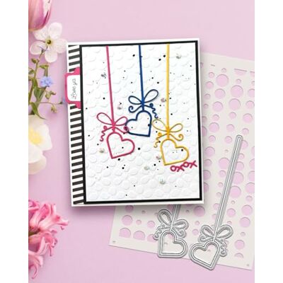 Polka Doodles Heart String Dies Craft, Card Making Scrapbooking Cutter Dies wh Polka Doodles Heart String Dies Craft, Card Making Scrapbooking Cutter Dies wh