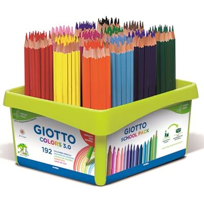 GIOTTO Colors 3.0 Colouring Pencils, Schoolpack, 192 Pieces in Assorted Colours, For Children, Parties, and Schools GIOTTO Colors 3.0 Colouring Pencils, Schoolpack, 192 Pieces in Assorted Colours, For Children, Parties, and Schools