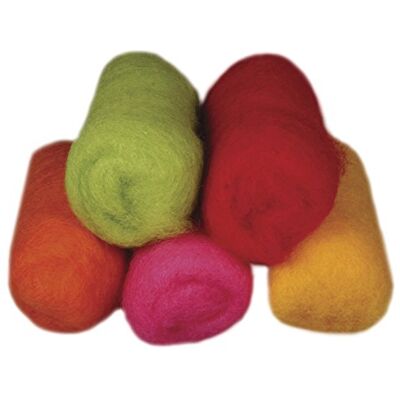 Rayher Wool Felt, Summer Mix - Wool Felting Material Rayher Wool Felt, Summer Mix - Wool Felting Material