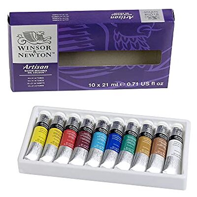 Winsor & Newton Artisan Water Mixable Oil Paint, Set of 10x21ml Winsor & Newton Artisan Water Mixable Oil Paint, Set of 10x21ml