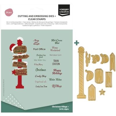Creative Labs Clear Stamp & Cutting Die Set 30 pcs Christmas Signs Card making supplies, Scrapbooking, Papercrafts Creative Labs Clear Stamp & Cutting Die Set 30 pcs Christmas Signs Card making supplies, Scrapbooking, Papercrafts