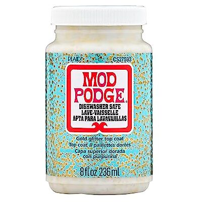 Mod Podge Dishwasher Safe Glitter Gold 8 Oz. Mod Podge Dishwasher Safe Glitter Gold 8 Oz.