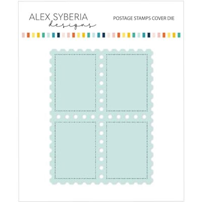 Alex Syberia Designs Postage Stamps Cover Die, White Alex Syberia Designs Postage Stamps Cover Die, White
