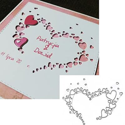 Liyijia Hollow Hearts Metal Die Cuts,Love Heart Shape Strip Wedding Cutting Dies Stencils DIY Crafts Cards Cuts for DIY Embossing Card Making Photo Decorative Paper Dies Scrapbooking Liyijia Hollow Hearts Metal Die Cuts,Love Heart Shape Strip Wedding Cutting Dies Stencils DIY Crafts Cards Cuts for DIY Embossing Card Making Photo Decorative Paper Dies Scrapbooking