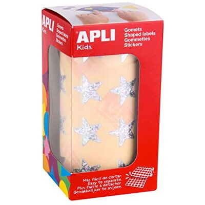 APLI Kids 12046 Roll of 1416 Silver Star Stickers APLI Kids 12046 Roll of 1416 Silver Star Stickers