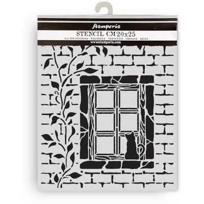 Stamperia Thick Stencil for Scrapbooks, Albums, Cards, Bullet Journals, and More, Flexible Material, Easy to Clean, Perfect for Crafts and Gifting (Herbarium Silvae, Country Window) Stamperia Thick Stencil for Scrapbooks, Albums, Cards, Bullet Journals, and More, Flexible Material, Easy to Clean, Perfect for Crafts and Gifting (Herbarium Silvae, Country Window)