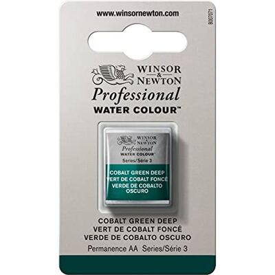 Winsor & Newton Professional Watercolour Paint, Artist Quality, Finest Pigments, Cobalt Green Deep, Half Pan Winsor & Newton Professional Watercolour Paint, Artist Quality, Finest Pigments, Cobalt Green Deep, Half Pan