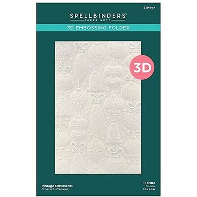 Spellbinders Vintage Ornaments 3D Embossing Folder from the Classic Christmas Collection Spellbinders Vintage Ornaments 3D Embossing Folder from the Classic Christmas Collection