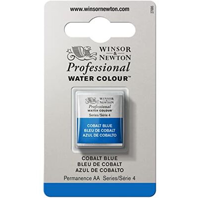 Winsor & Newton 8840171 Professional Watercolour Paint, Artist Quality, Finest Pigments, Cobalt Blue, Half Pan Winsor & Newton 8840171 Professional Watercolour Paint, Artist Quality, Finest Pigments, Cobalt Blue, Half Pan