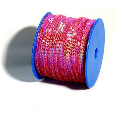 Matsa 50 m 6 mm Roll of Sequins for Clothing Decoration Jewellery Costumes Sewing Embellishments Ribbons DIY Crafts Purple Iridescent, 50m Matsa 50 m 6 mm Roll of Sequins for Clothing Decoration Jewellery Costumes Sewing Embellishments Ribbons DIY Crafts Purple Iridescent, 50m