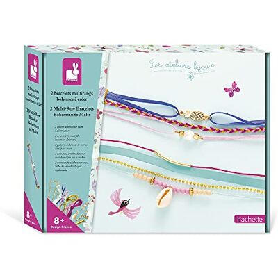 Janod 2-Piece Make-Your-Own Multi-Strand Boho Bracelet Set Les Ateliers Bijoux Children’s Arts & Crafts Kit Dexterity and Concentration 8 Years + J07931 Janod 2-Piece Make-Your-Own Multi-Strand Boho Bracelet Set Les Ateliers Bijoux Children’s Arts & Crafts Kit Dexterity and Concentration 8 Years + J07931
