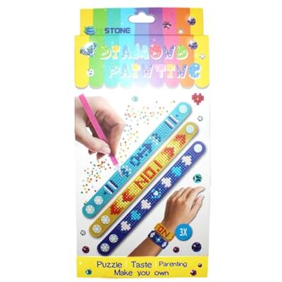 Pracht Creatives Hobby 6048-20061 Diamond Painter Bracelets, Pack of 3, Craft Set for Personalized Bracelet with Rhinestones for Children from 5 Years Pracht Creatives Hobby 6048-20061 Diamond Painter Bracelets, Pack of 3, Craft Set for Personalized Bracelet with Rhinestones for Children from 5 Years