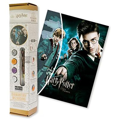 DIAMANTINY Harry Potter Wizarding Art Medium The Order of the Phoenix Mosaic Maker, Activity Crystal Art, Diamond Painting, 1 Canvas 30 x 40 cm, Multicoloured, 21064 DIAMANTINY Harry Potter Wizarding Art Medium The Order of the Phoenix Mosaic Maker, Activity Crystal Art, Diamond Painting, 1 Canvas 30 x 40 cm, Multicoloured, 21064