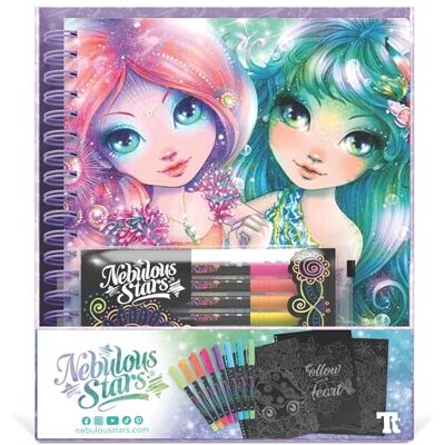 Nebulous Stars Nebulous Star NS11111 Colouring Book, 9 Piece Set,Black Nebulous Stars Nebulous Star NS11111 Colouring Book, 9 Piece Set,Black