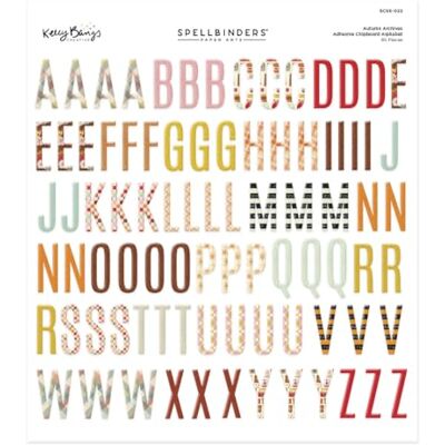 Spellbinders Autumn Archives Chipboard Alphabet Stickers from the Autumn Archives Collection by Kelly Bangs Spellbinders Autumn Archives Chipboard Alphabet Stickers from the Autumn Archives Collection by Kelly Bangs