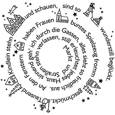 Rayher Christmas Stamp Weihnachtsgedicht - 7cm Rayher Christmas Stamp Weihnachtsgedicht - 7cm