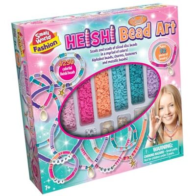 Small World Toys Small World Fashion DIY Bead Art Set, 4000 Heishi Beads, Makes 15 Pieces of Jewellery, Ages 7+ Small World Toys Small World Fashion DIY Bead Art Set, 4000 Heishi Beads, Makes 15 Pieces of Jewellery, Ages 7+