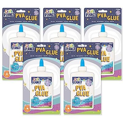 Craft Planet 240 ml x Pack of 5, White Strong, Tacky PVA all Purpose, Kids Art, Toddler Crafts & Crafters Box Refill, School Supplies, Woodwork, Home, DIY, Paper, Wood, Crafting Materials Craft Planet 240 ml x Pack of 5, White Strong, Tacky PVA all Purpose, Kids Art, Toddler Crafts & Crafters Box Refill, School Supplies, Woodwork, Home, DIY, Paper, Wood, Crafting Materials