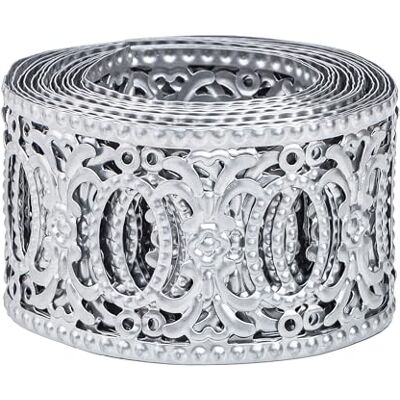 CraftyCrocodile Metal Ribbon for Decor Craft (2", 3 Yards Long) CraftyCrocodile Metal Ribbon for Decor Craft (2", 3 Yards Long)
