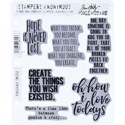 Stampers Anonymous Tim Holtz Cling Stamps 7-inch X 8.5-inch Ponderings Stampers Anonymous Tim Holtz Cling Stamps 7-inch X 8.5-inch Ponderings