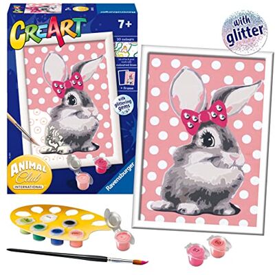Ravensburger CreArt Cuddly Bunny Paint by Numbers Kits for Children & Adults Ages 7 Years Up Kids Craft Set Ravensburger CreArt Cuddly Bunny Paint by Numbers Kits for Children & Adults Ages 7 Years Up Kids Craft Set