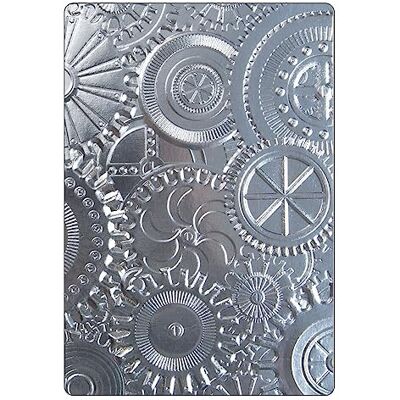 Sizzix 3-D Embossing Folder 662715, Mechanics by Tim Holtz, One Size Sizzix 3-D Embossing Folder 662715, Mechanics by Tim Holtz, One Size