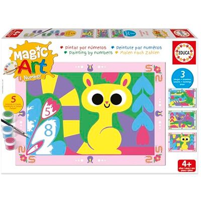 Educa Paint-by-Numbers: Jungle Animals Magic Art Number Children’s Crafts Recommended for Boys and Girls Aged 4, 5 and 6 and Over (20403) Educa Paint-by-Numbers: Jungle Animals Magic Art Number Children’s Crafts Recommended for Boys and Girls Aged 4, 5 and 6 and Over (20403)