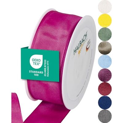 Halbach Seidenbänder Gift Ribbon, 100% Acetate, Pink, 40 mm Halbach Seidenbänder Gift Ribbon, 100% Acetate, Pink, 40 mm