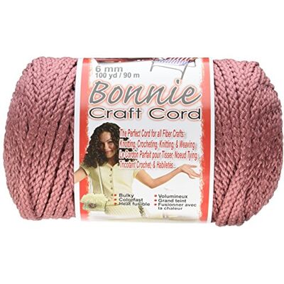 Pepperell Crafts Pepperell Bonnie Macrame Craft Cord 6 MMX 100 Yard-Rose Pepperell Crafts Pepperell Bonnie Macrame Craft Cord 6 MMX 100 Yard-Rose