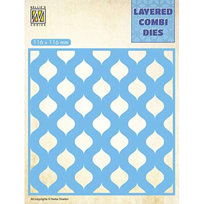Nellie's Choice Cutting Square Drops B-Geometrical Shape-10,6 x 15 cm Layered Die-Card Making Supplies-Metal Dies for Scrapbooking, DIY and Paper Crafts, Blue, 106x150mm Nellie's Choice Cutting Square Drops B-Geometrical Shape-10,6 x 15 cm Layered Die-Card Making Supplies-Metal Dies for Scrapbooking, DIY and Paper Crafts, Blue, 106x150mm
