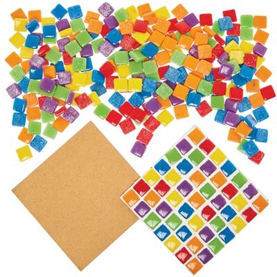 Baker Ross VC266 Mosaic Tile Coaster Kit Pack of 4, Kids Crafts Kits, Make Your Own Coaster Baker Ross VC266 Mosaic Tile Coaster Kit Pack of 4, Kids Crafts Kits, Make Your Own Coaster