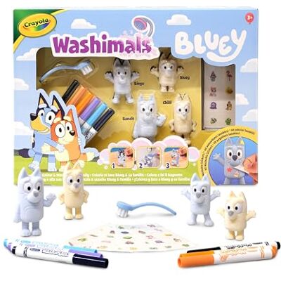 CRAYOLA Scribble Scrubbies Deluxe Bluey Playset with Washable Stickers, Bluey Toys, Coloring Gift for Kids Ages 3 & Up CRAYOLA Scribble Scrubbies Deluxe Bluey Playset with Washable Stickers, Bluey Toys, Coloring Gift for Kids Ages 3 & Up