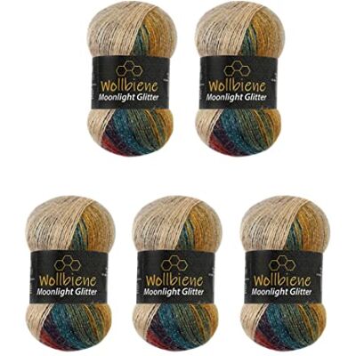 Wollbiene MoonGlitter - Glitter Yarn 500g - Yarn Wollbiene MoonGlitter - Glitter Yarn 500g - Yarn