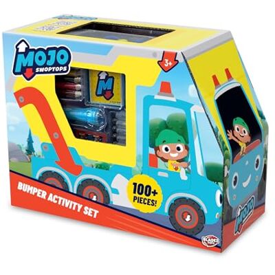 BLADEZ Mojo Swoptops Bumper Activity Set Craft Kits for Kids Ages 3+,100+ Pieces Vehicle Theme, Felt Pens, Stickers, Stamps & Swap Top Colouring Book Birthday Presents, Creative Maker Kitz by Toyz BLADEZ Mojo Swoptops Bumper Activity Set Craft Kits for Kids Ages 3+,100+ Pieces Vehicle Theme, Felt Pens, Stickers, Stamps & Swap Top Colouring Book Birthday Presents, Creative Maker Kitz by Toyz