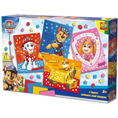 Creative Labs Paw Patrol I Learn Colors and Shapes Jump Pack – Mosaic Craft Set with 4 Picture Cards, Foam Tiles & Gems – Develops Fine Motor Skills & Hand-Eye Coordination – Gift for Kids 3+ Creative Labs Paw Patrol I Learn Colors and Shapes Jump Pack – Mosaic Craft Set with 4 Picture Cards, Foam Tiles & Gems – Develops Fine Motor Skills & Hand-Eye Coordination – Gift for Kids 3+
