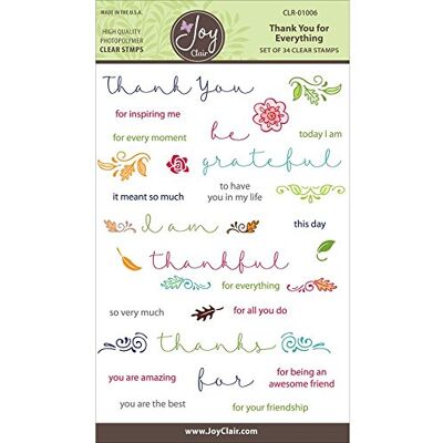Joy Clair Clear Stamps 4 x 6-inch-Thank You for Everything Joy Clair Clear Stamps 4 x 6-inch-Thank You for Everything