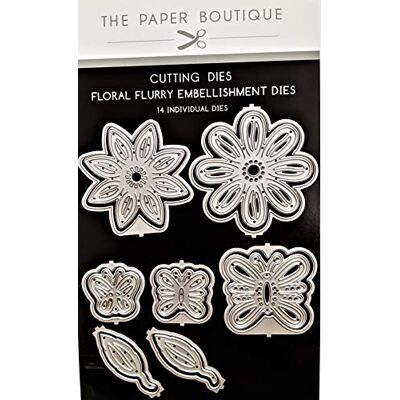 Paper Boutique Butterfly Collection-Floral Flurry-Embellishments, Metal, Largest die 14 x 14 cm Paper Boutique Butterfly Collection-Floral Flurry-Embellishments, Metal, Largest die 14 x 14 cm