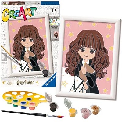 Ravensburger CreArt Harry Potter Hermione Painting by Numbers Kit Age 7+ Harry Potter Hermione, DIY Painting Set with Frame, Brushes, and Acrylic Paints, Arts and Crafts, A Gift for Girls and Boys Ravensburger CreArt Harry Potter Hermione Painting by Numbers Kit Age 7+ Harry Potter Hermione, DIY Painting Set with Frame, Brushes, and Acrylic Paints, Arts and Crafts, A Gift for Girls and Boys